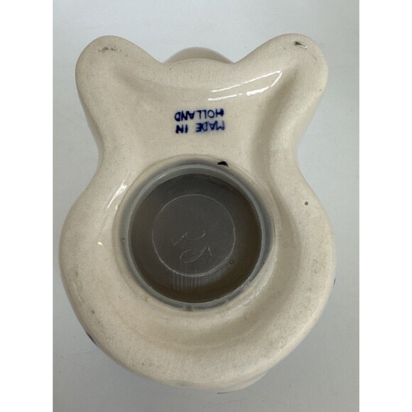 Vtg Delft Blue White Ceramic Hand Painted Piggy Bank Pig Holland Windmill Gift - Picture 15 of 16